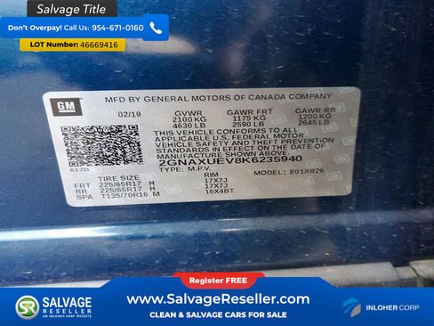 Used 2019 Chevrolet Equinox LT AWD/4WD image 17