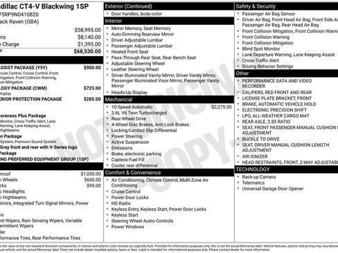 Used 2022 Cadillac CT4 V Blackwing w/ Driver Assist Package RWD image 37