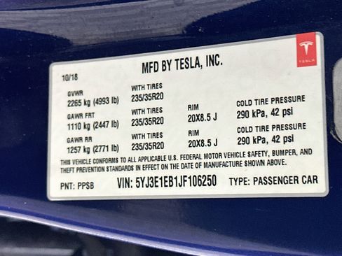 Used 2018 Tesla Model 3 Performance AWD/4WD image 12