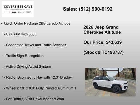 New 2026 Jeep Grand Cherokee Altitude RWD image 30