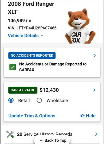Used 2008 Ford Ranger 2WD SuperCab image 2