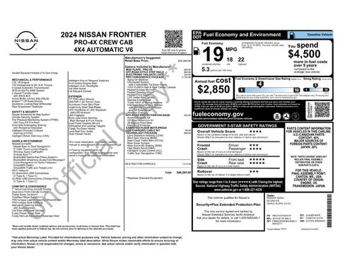 Used 2024 Nissan Frontier PRO-4X w/ Pro Convenience Package image 33