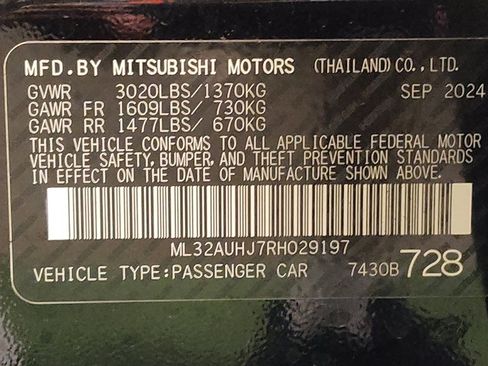 Used 2024 Mitsubishi Mirage ES FWD image 33