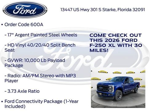 New 2026 Ford F250 XL w/ STX Appearance Package AWD/4WD image 20
