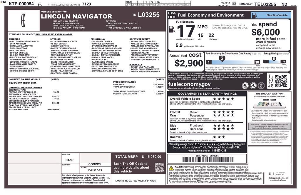New 2026 Lincoln Navigator L Reserve AWD/4WD image 14