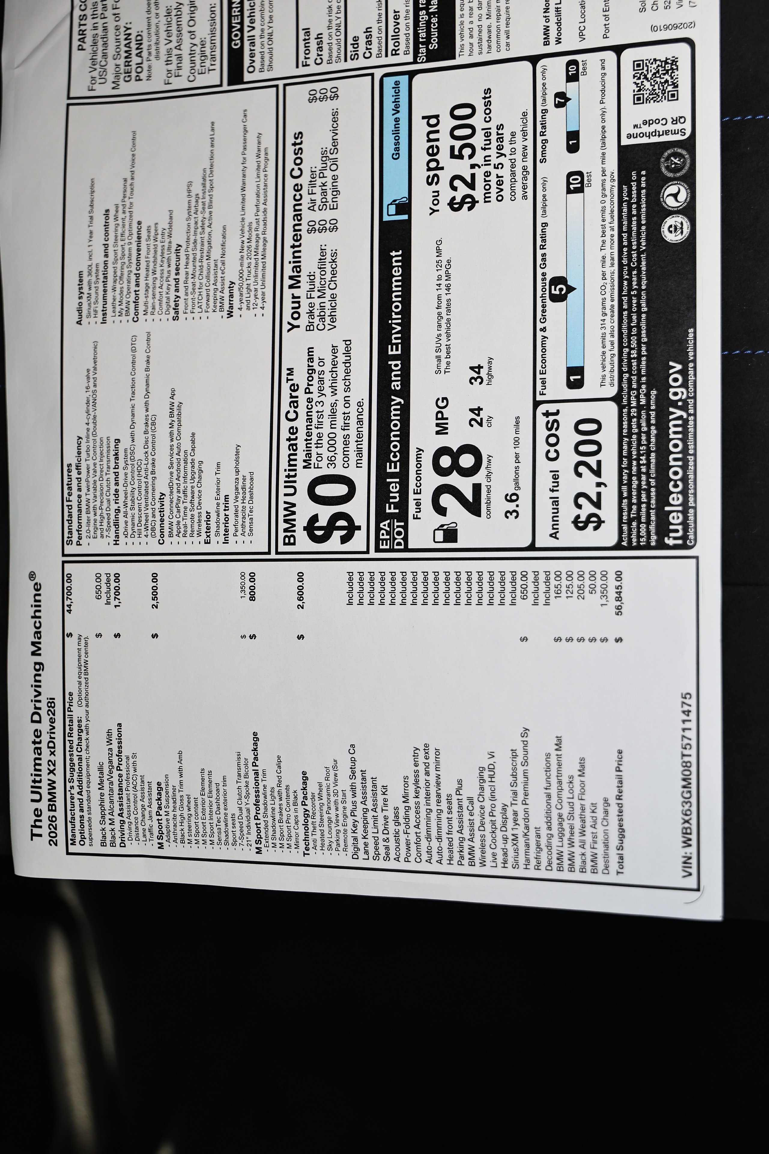 New 2026 BMW X2 xDrive28i w/ Technology Package AWD/4WD image 25