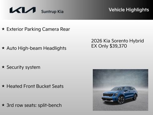 New 2026 Kia Sorento EX image 15