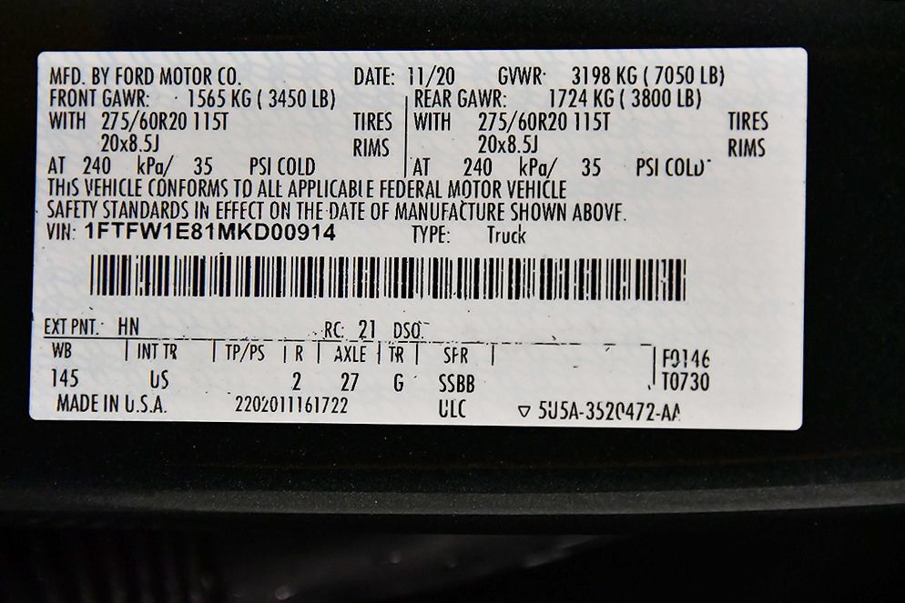 Used 2021 Ford F150 XLT w/ Equipment Group 301A Mid AWD/4WD image 16