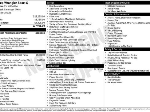 Used 2020 Jeep Wrangler Sport S image 53