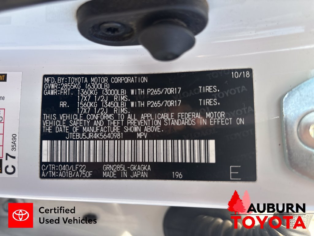 Certified 2019 Toyota 4Runner TRD Pro AWD/4WD image 28