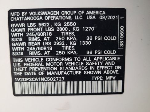 Used 2022 Volkswagen Atlas SE FWD image 33