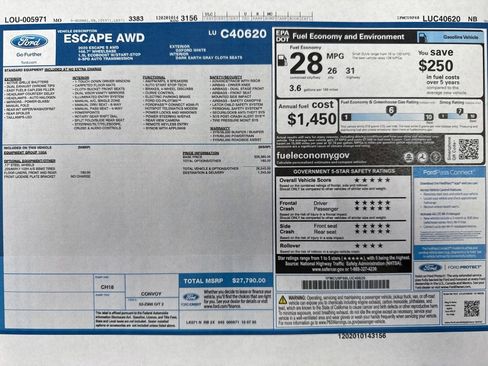 Used 2020 Ford Escape S image 24