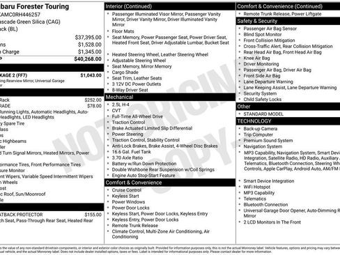 Certified 2024 Subaru Forester Touring w/ Pop Package 2 AWD/4WD image 10
