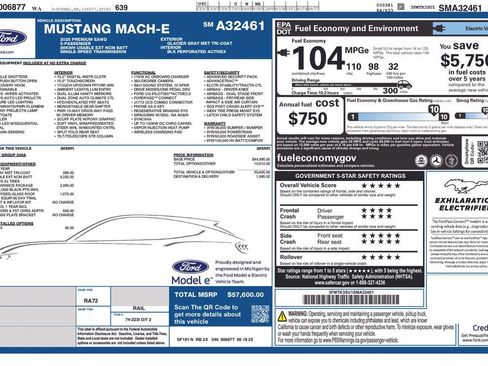 Used 2025 Ford Mustang Mach-E Premium w/ Sport Appearance Package AWD/4WD image 1