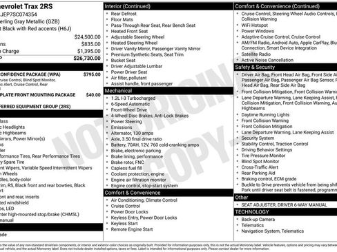 Used 2025 Chevrolet Trax RS w/ Driver Confidence Package image 6
