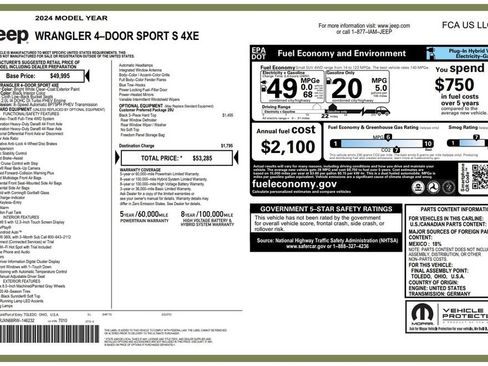 Used 2024 Jeep Wrangler Unlimited AWD/4WD image 2