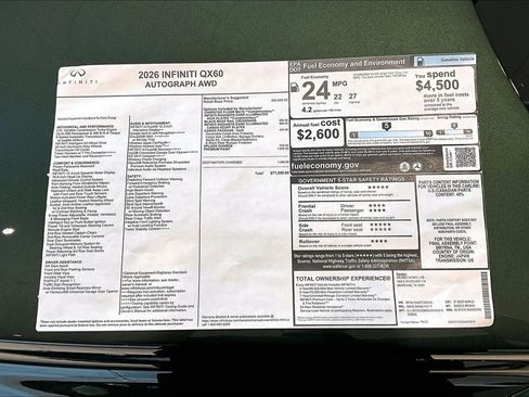 New 2026 INFINITI QX60 Autograph w/ Dark Cargo Package image 28