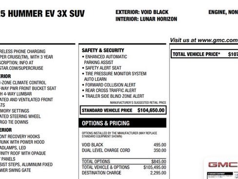 Used 2025 GMC Hummer EV 3X AWD/4WD image 3