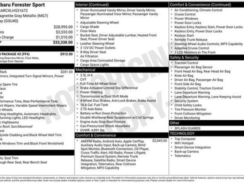 Used 2020 Subaru Forester Sport w/ Popular Package #2 image 51