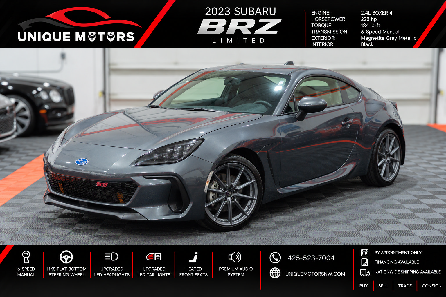 Used 2023 Subaru BRZ Limited RWD image 1