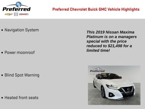 Used 2019 Nissan Maxima Platinum w/ Sport Mat Group image 2