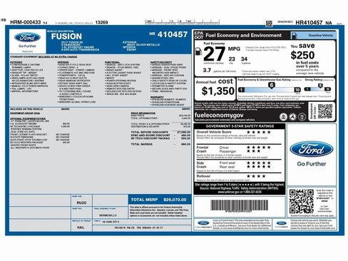 Used 2017 Ford Fusion SE w/ Fusion SE Technology Package image 2