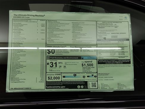 New 2026 BMW 430i 430i w/ M Sport Package image 28