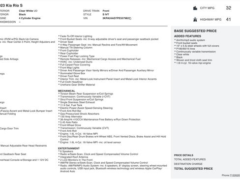 Used 2023 Kia Rio S image 4