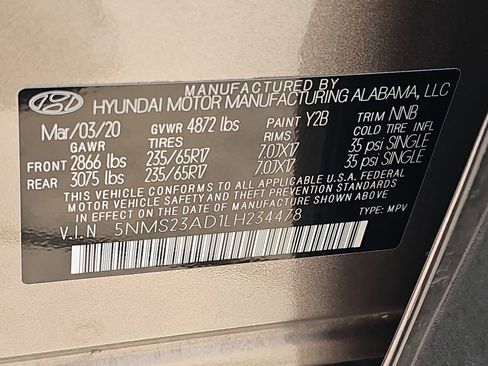 Used 2020 Hyundai Santa Fe SE image 43