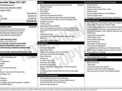 Used 2023 Chevrolet Tahoe Z71 w/ Luxury Package AWD/4WD image 3