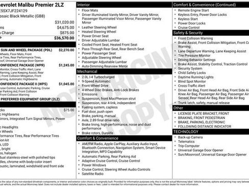 Certified 2018 Chevrolet Malibu Premier w/ Premier Sun and Wheel Package FWD image 38