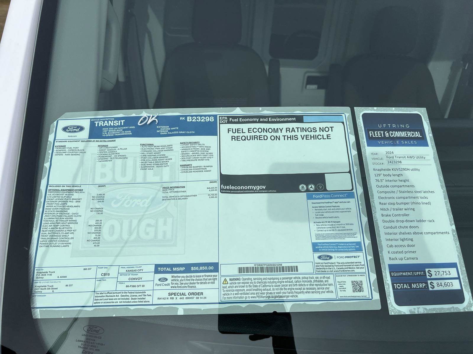 Used 2024 Ford Transit 350 AWD w/ Interior Upgrade Package image 23