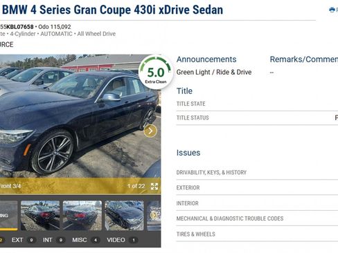 Used 2019 BMW 430i Gran Coupe xDrive w/ Executive Package AWD/4WD image 19