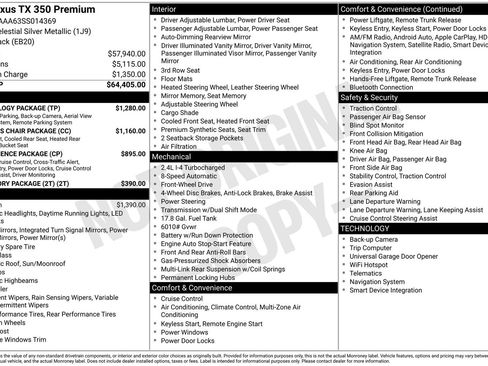 Used 2025 Lexus TX 350 FWD w/ Technology Package image 46