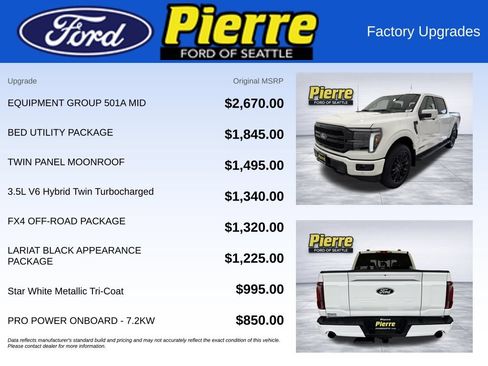 New 2026 Ford F150 Lariat w/ Equipment Group 501A Mid AWD/4WD image 13