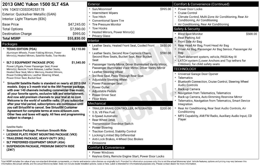 Used 2013 GMC Yukon SLT w/ Texas Edition RWD image 44