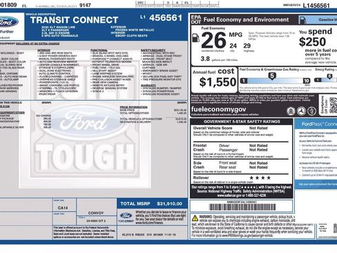 Used 2020 Ford Transit Connect XLT w/ Trailer Tow Package image 24