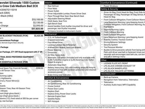 Used 2026 Chevrolet Silverado 1500 Custom Trail Boss w/ Turbomax Blackout Package image 6