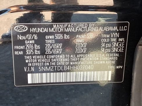 Used 2017 Hyundai Santa Fe Sport w/ Cargo Package AWD/4WD image 27