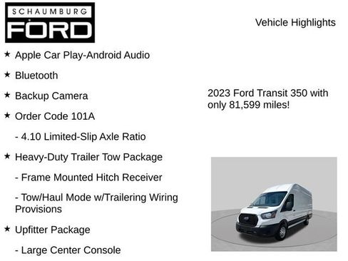 Used 2023 Ford Transit 350 148 High Roof Extended AWD w/ Upfitter Package image 7