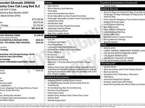 New 2026 Chevrolet Silverado 3500 High Country w/ Technology Package AWD/4WD image 4