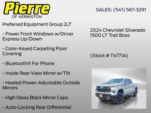 Used 2024 Chevrolet Silverado 1500 LT Trail Boss w/ LT Trail Boss Premium Package AWD/4WD image 12