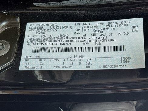 Used 2019 Ford F150 Limited w/ Trailer Tow Package image 38