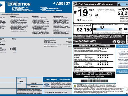 Used 2020 Ford Expedition XLT w/ Equipment Group 202A RWD image 3