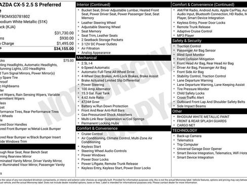 New 2025 MAZDA CX-5 AWD 2.5 S w/ Preferred Package image 32