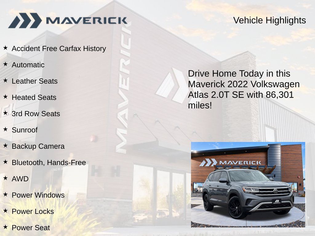Used 2022 Volkswagen Atlas SE w/ Panoramic Sunroof Package AWD/4WD image 5