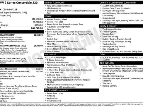 Used 2018 BMW 230i xDrive Convertible image 2
