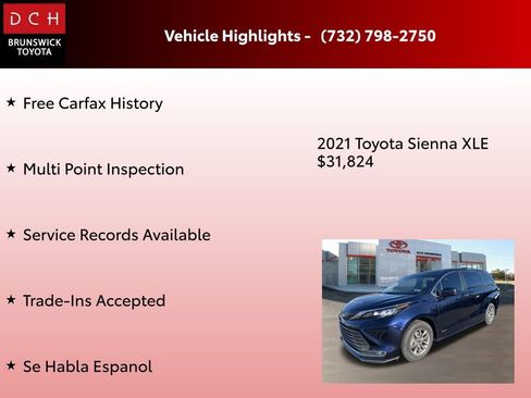 Used 2021 Toyota Sienna XLE image 4