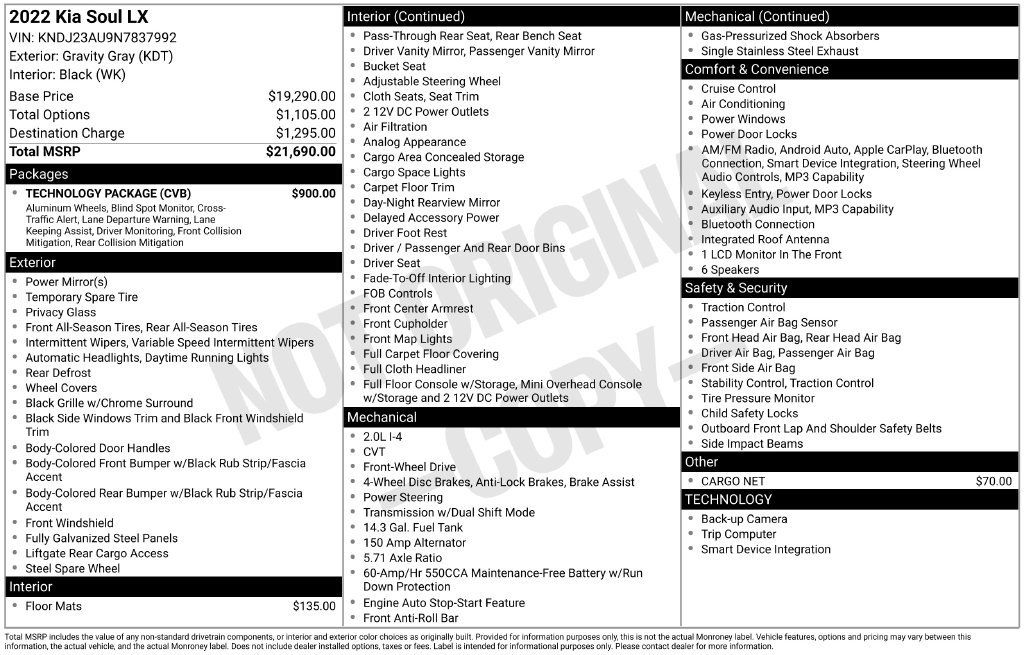 Used 2022 Kia Soul LX w/ Technology Package FWD image 19