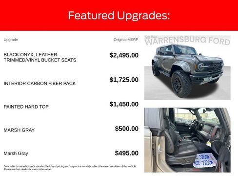 New 2026 Ford Bronco Raptor w/ Interior Carbon Fiber Pack AWD/4WD image 16